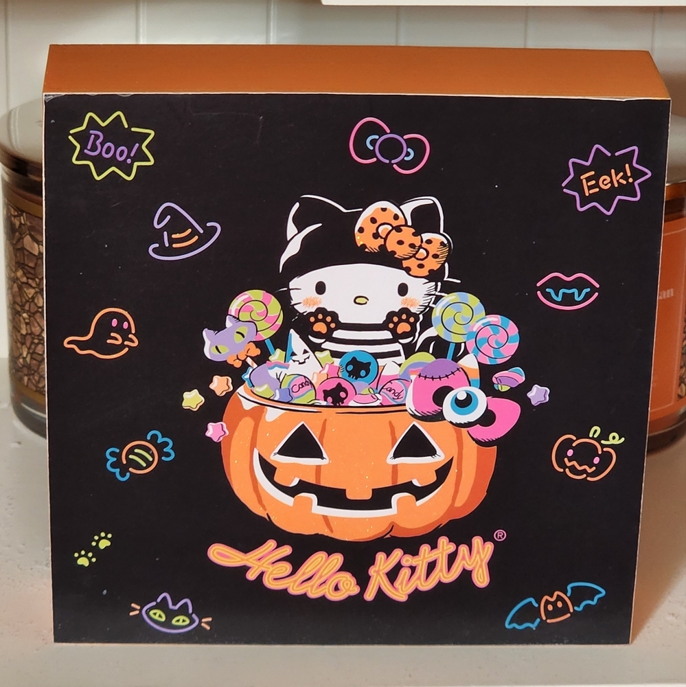 Hello Kitty Halloween Block Sign Wooden Wall Shelf Art Hello Kitty Block Picture
